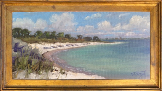 Painting of St. Andrews State Park - 6x12 oil on canvas panel