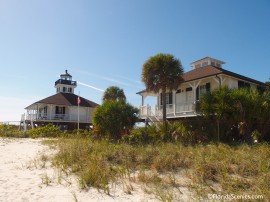 The Port Boca Grande lighthouse and keepers house overlook the pass